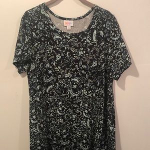 LulaRoe Carly High Low Dress Floral Paisley Mint L